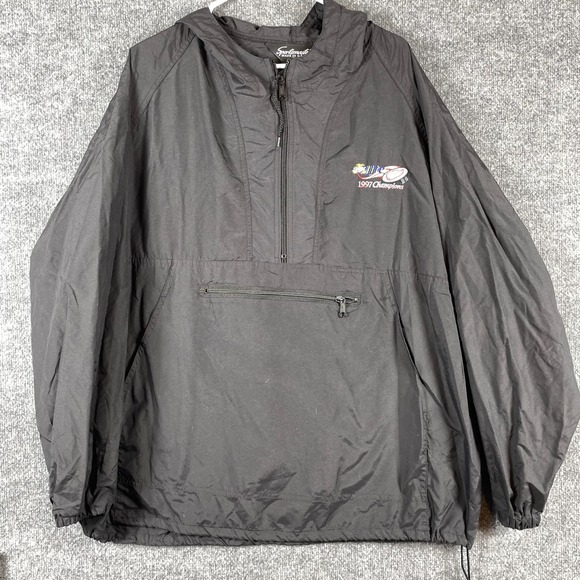 Sportsmaster Other - VTG Detroit Red Wings Jacket Mens XL Black Stanley Cup Miller Baggy 90s Light